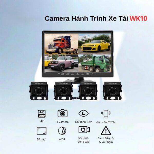 CAM 360 XE TẢI WK10 4G – QUẢN LÝ TỪ XA, An Toàn Cho Xe Tải, xe đầu kèo, cảnh báo điểm mù